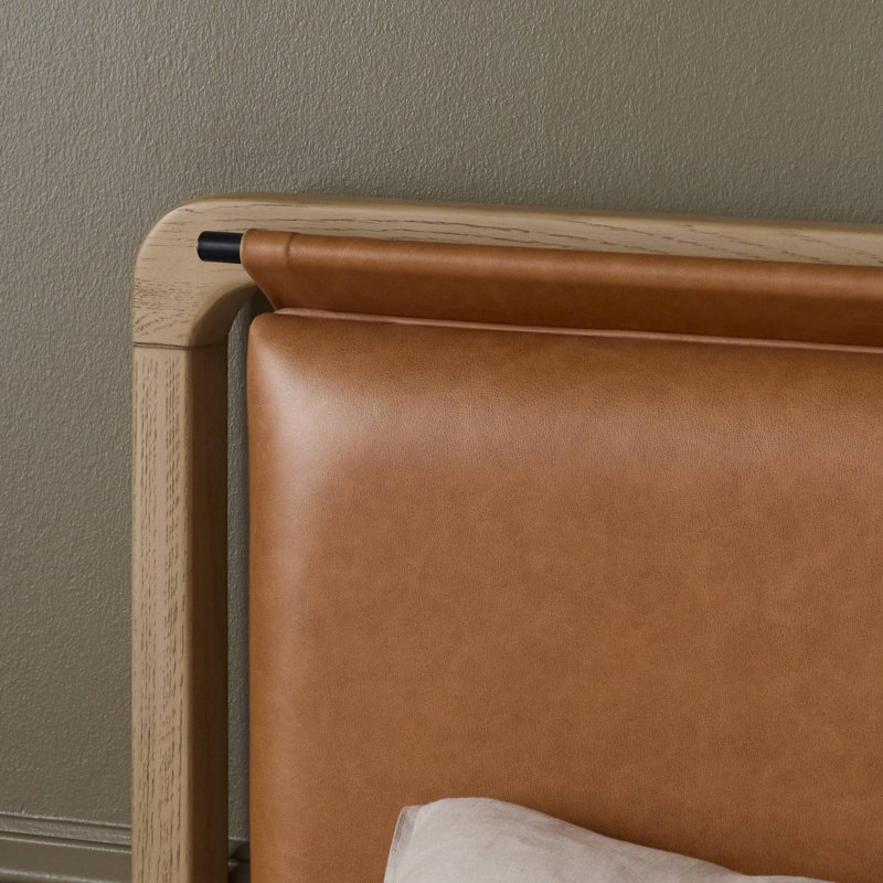 Rosedale Upholstered Bed, Yucca Oak/Chaps Sand, Twin