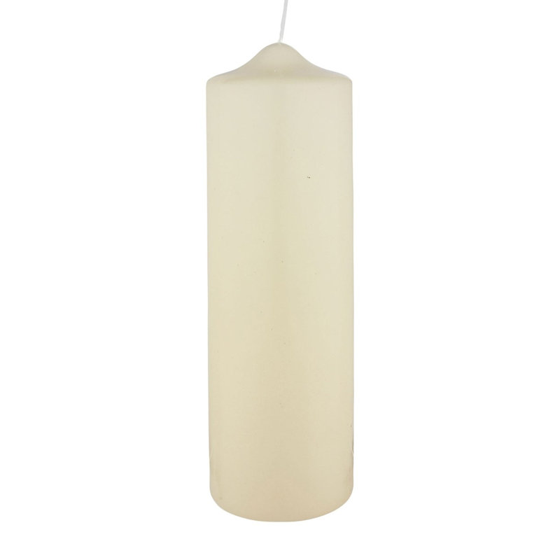 Ensemble de 2 chandelles blanches, H 10 po x l 2,8 po x P 2,8 po, Ivoire, 2