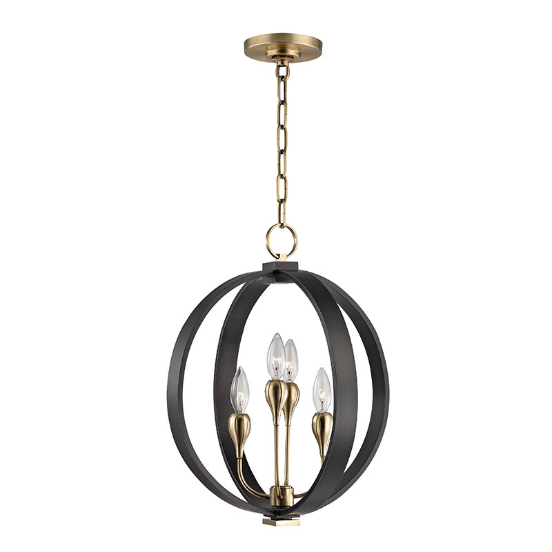Dresden 4 - Light Chandelier, Aged Old Bronze