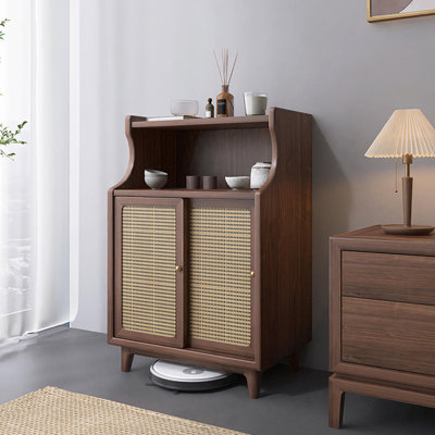 Petite vitrine en rotin New Style chinois
