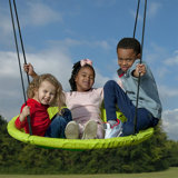 Fabric Saucer Swing with Chains and Hooks