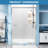56-60" W X 72 "H Semi-Frameless Double Sliding Shower Door with 1/4" Clear Tempered Glass with Explosion-Proof Film, Aluminum Frame, Chrome-126173205-112950249