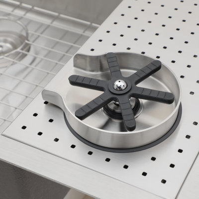 4.72"L x 5.3"W Stainless Steel Glass Rinser for Kitchen Sink