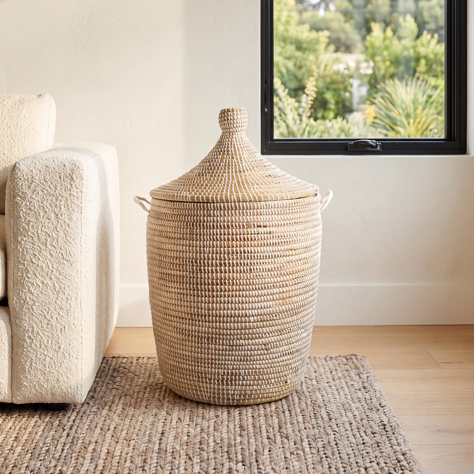 Senegalese Handmade Seagrass Decorative Basket