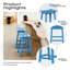 Tabouret de comptoir de cuisine Backless-778717202-773046084