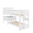 L-Shaped Bunk Bed With Drawers & USB Ports & Power Outlet, Wood Triple Bunk Bed With Desk, Ladders & Guardrails-279313108