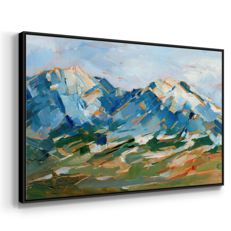 Blue Mountain Peaks I, reproduction d'art sur toile, H 17 po x l 25 po x P 2 po, Noir