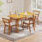 Wooden Dining Chair Set of 2 Upholstered Seat & Breathable Slat Backrest-1888636262