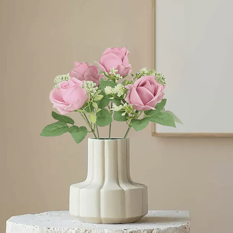 Faux fleurs artificielles kbndieu pour la décoration de la maison, Rose