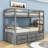 Ehrfried Kids Twin Over Twin Bunk Bed with Trundle with Drawers-67527626