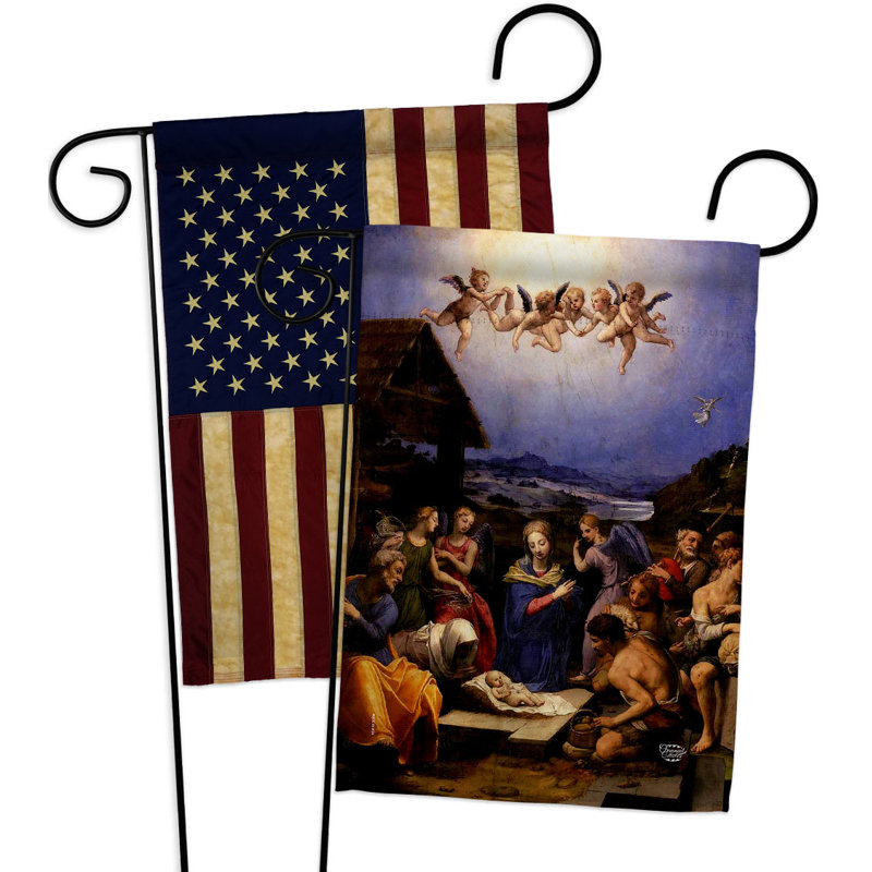 Drapeau de jardin 2 côtés en polyester 18,5 x 13 po