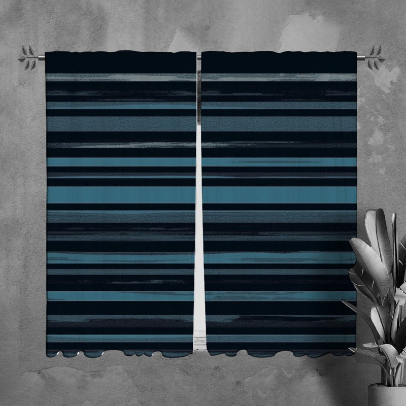 Paire de rideaux obscurcissant en polyester Nkiru, L 40 po x L 61 po