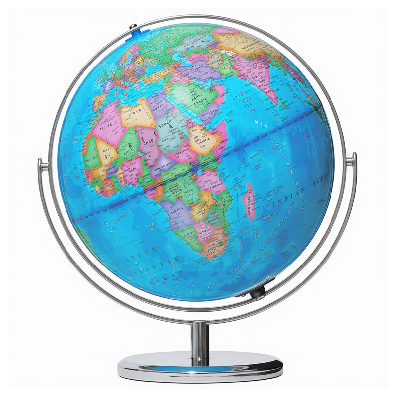13 globes lumineux de 13 po, globe rotatif à 720 ° avec interrupteur tactile et éclairage sans charge et 3 modes d'éclairage à DEL pour la salle de classe et le décor de la chambre à coucher, inspirent l'intérêt de la géographie