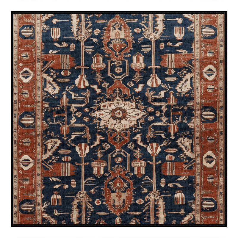 Tapis brun lavable à la machine, Carré 3 pi