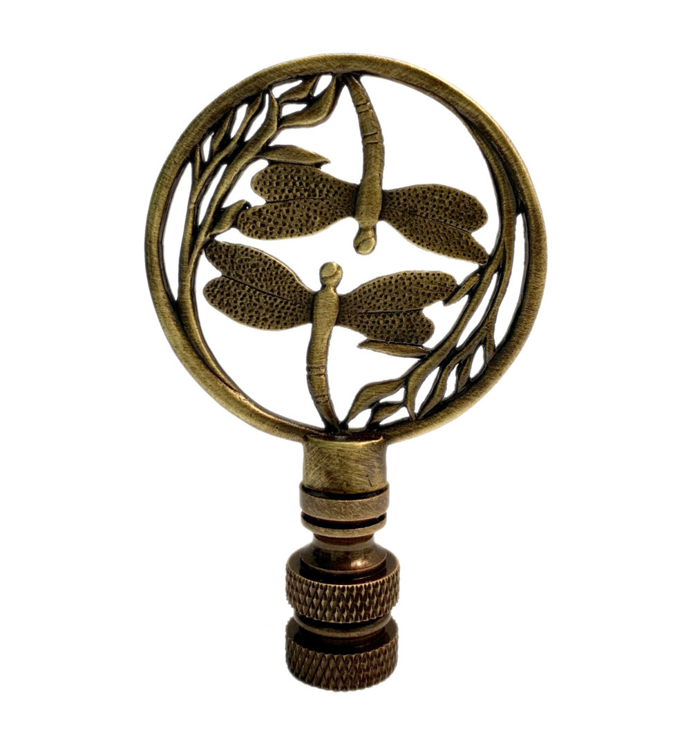 Double Dragonfly Lamp Finial Home Concept Inc