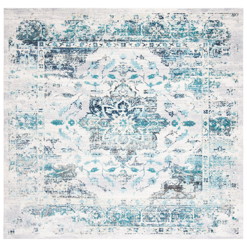 Bruckmann Performance Oriental Rug, Square 6'7"