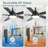 Selvidge 52'' Ceiling Fan with LED Lights and Remote, 6 Speed Quiet Reversible DC Motor, 5 Plywood Blades, 5''/10'' Downrods,Timer-139012768