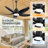 42/52 Inch Waterproof Outdoor Ceiling Fan With Lights And Remote,ceiling Fans With 3 Colors Led Light,quiet Dc Motor, Wet Rated Plug In Ceiling Fan With Cord For Patios Porch Pergola-1399805258