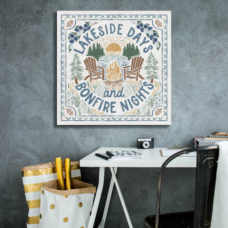 «Lakeside Days 4» par Laura Marshall, art mural sur toile, H 26 po x l 26 po