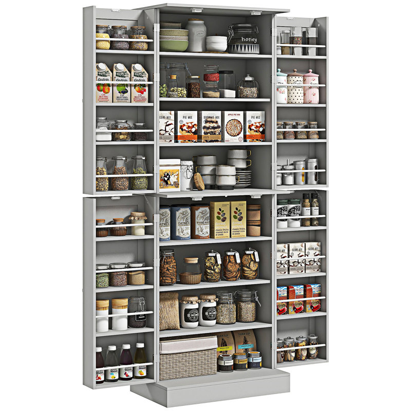 Armoire de cuisine avec rangement et tablettes réglables