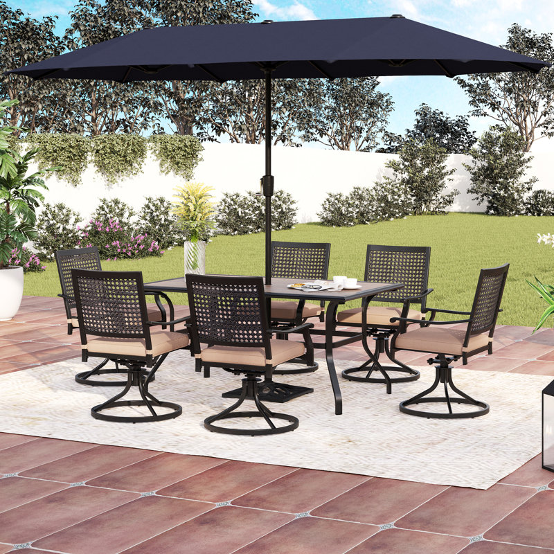 396.24cm X 198.12cm Rectangular Market Parasol, Navy