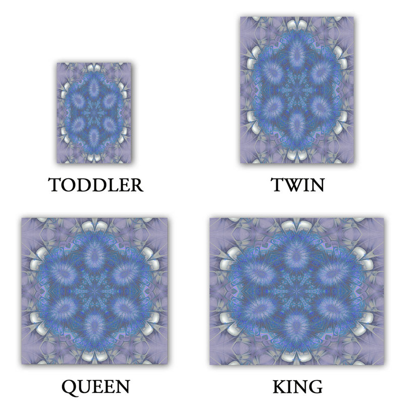 Ensemble de housse de couette à l’étoile, 1 housse simple + 1 taie standard, Bleu / gris