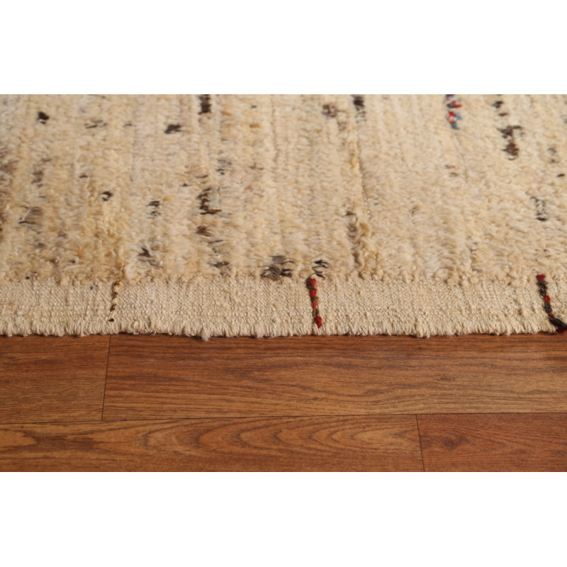 One-of-a-Kind Rectangle 10'4'' X 13'10'' New Age Wool Area Rug in Beige