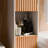 Bathroom Storage Cabinet with Bamboo Slat Doors, Adjustable Shelves for Small Space Organizer