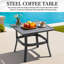 Ensemble de mobilier de patio, ensembles de mobilier d'extérieur 5 pièces, ensemble de conversation en métal avec 2 chaises pivotantes, 2 repose-pieds, 1 table d'appoint, fer forgé avec coussin