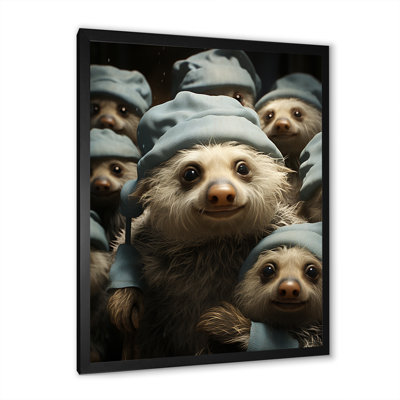 Funny Sloth Familly II - Sloth Wall Art