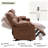 68.9" Leather Power Reclining Loveseat with Heat, Massage & Storage– Dual Power Sofa with Remote, Cup Holders, Pillows– Ideal for Living Rooms & Home Theaters-844088552