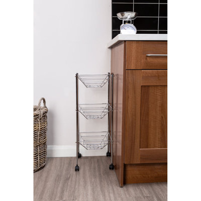 Storage Cart 3 Shelves 69cm H x 27.5cm W