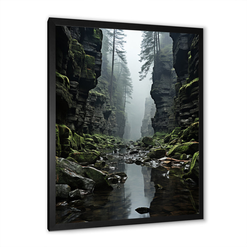 Canyon Photo Silent Majesty IV - reproduction, H 44 po x l 34 po x P 1,5 po, Cadre photo noir