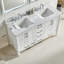 Ensemble de meuble-lavabo double autoportant 60 po avec 2 poignées entièrement assemblé