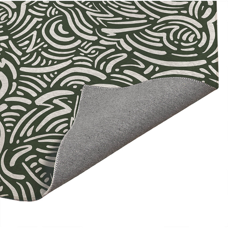 Tapis de bureau Cozy Swirl, L 5 pi x L 3 pi, Chimichurri