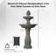 Fontaine solaire à 2 niveaux en fibre de verre / résine XBrand H 44 po avec panneau solaire et pompe d'arrêt automatique-1190530952