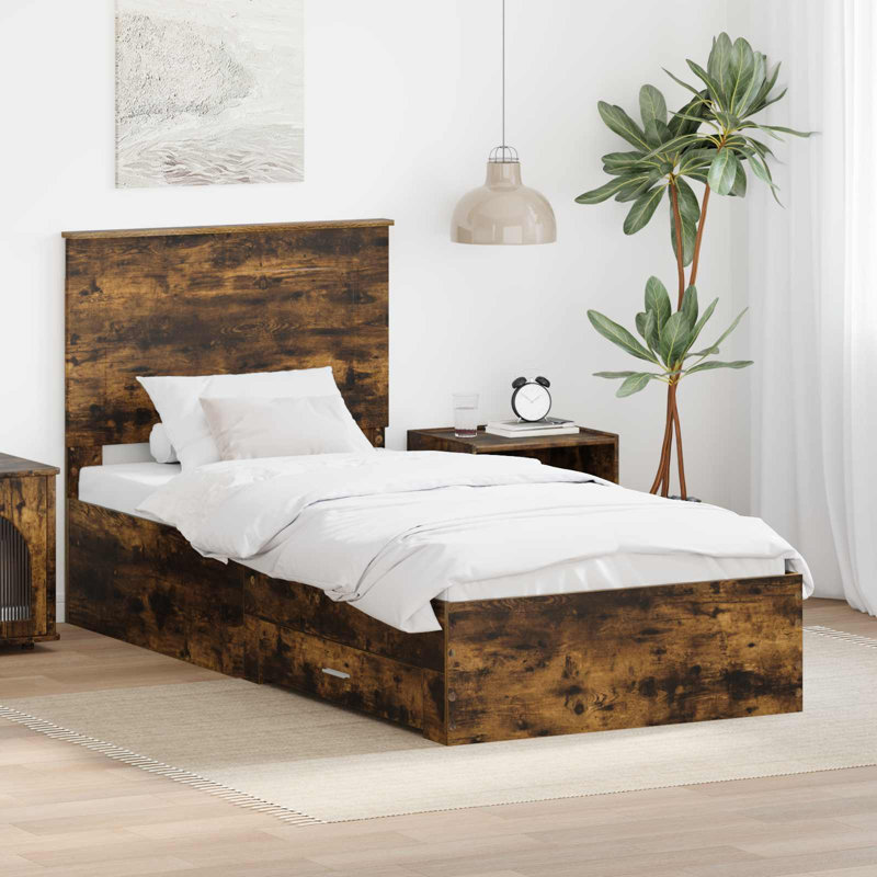 Bed, Single (3'), Smoked Oak