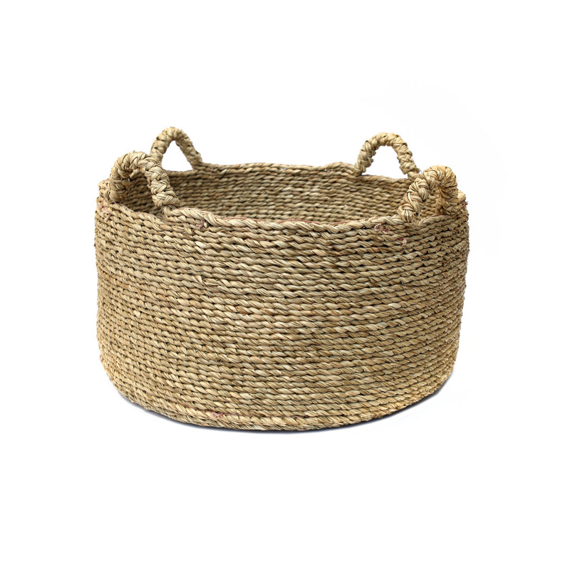 Bay Isle Home Seagrass Decorative Basket, 22cm H x 45cm W x 45cm D