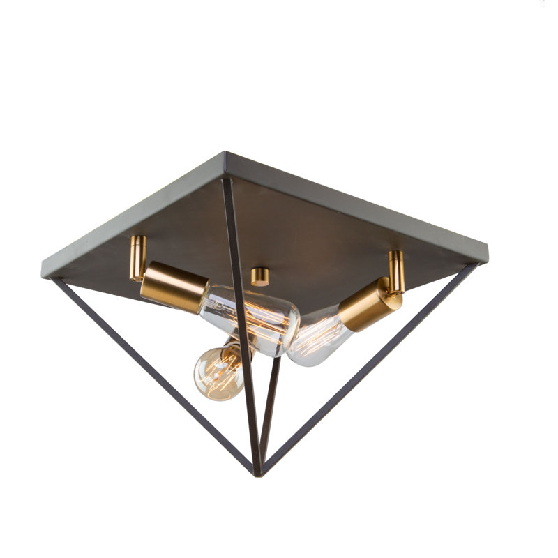 Artistry Flush Mount, Black/Brass