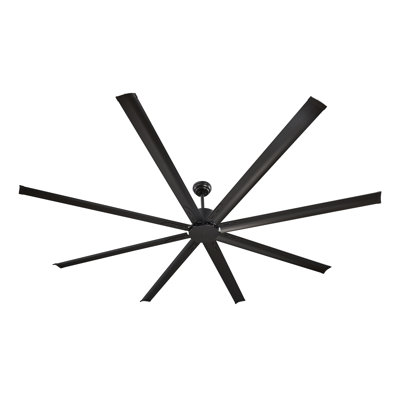 Aluminum Ceiling Fan No Light Remote Control Reversible DC Motor