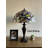Haig Tiffany Style Table Lamp Magpie Bird Cherry Blossoms  LED Bulbs Included 16"W*16"D