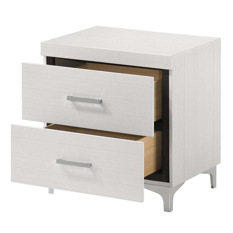 Table de chevet Casilda, finition blanche