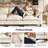  143.7" Chenille Modular Sectional Sofa With Storage Ottoman, Washable Cushion Covers, Padded Armrests, Extra-Thick Deep Cushions, Tool-Free Assembly, Beige-640158210