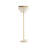 French-Style Glass, Marble & Solid Brass Floor Lamp
