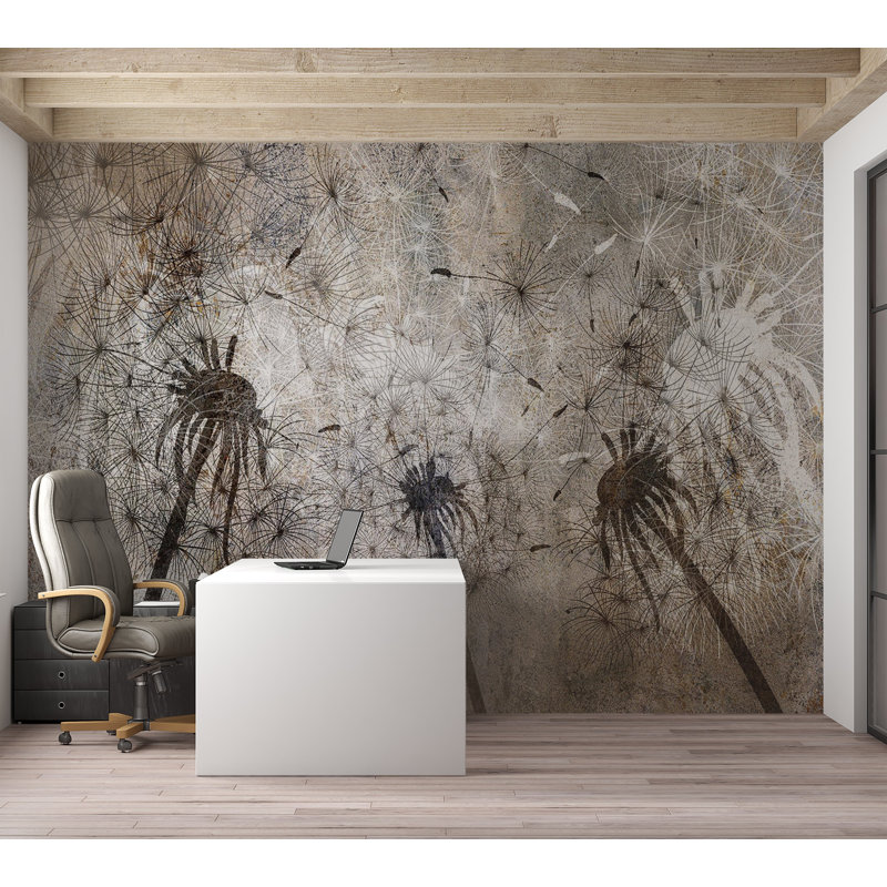 Adhésif mural pelez et collez - Arbre argenté fantaisie, L 100 po x l 135 po