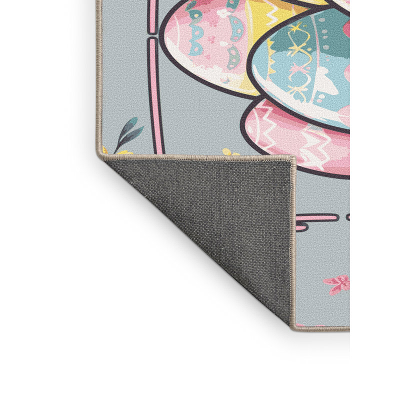 The Holiday Aisle® Easter Spring Holiday Rug, Rectangle 8' x 12'