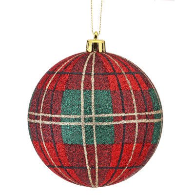 Jasmany 4'' Plaid Ball Ornament