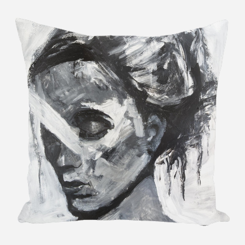 Linen Reversible Throw Pillow, 19" x 19"