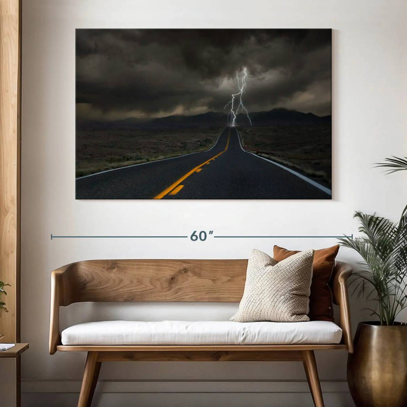 Alvord Highway Lightning Storm, 34" H x 51" W