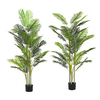 Artificial Palm Tree With Pot, Set of 2